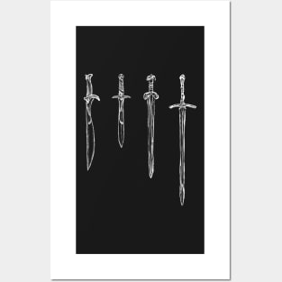 Medieval fantasy swords Posters and Art